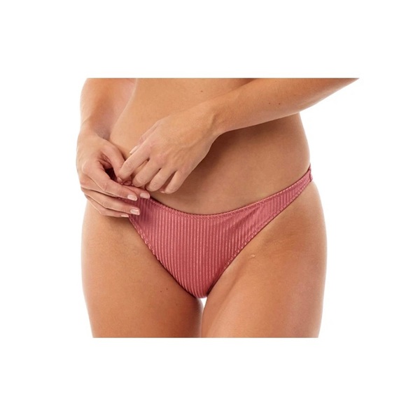 Tori Praver Ribbed Rose Bikini Set, Kaye Top & Marlowe Bottom, NWT - Picture 4 of 15